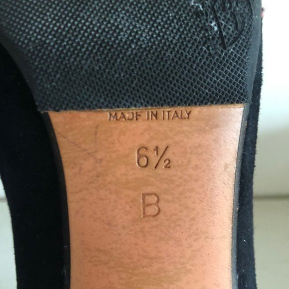 Vtg BOTTEGA VENETA Wingtip Snakeskin Leather Suede Contrast Stitch Heels 6.5 - Picture 16 of 16